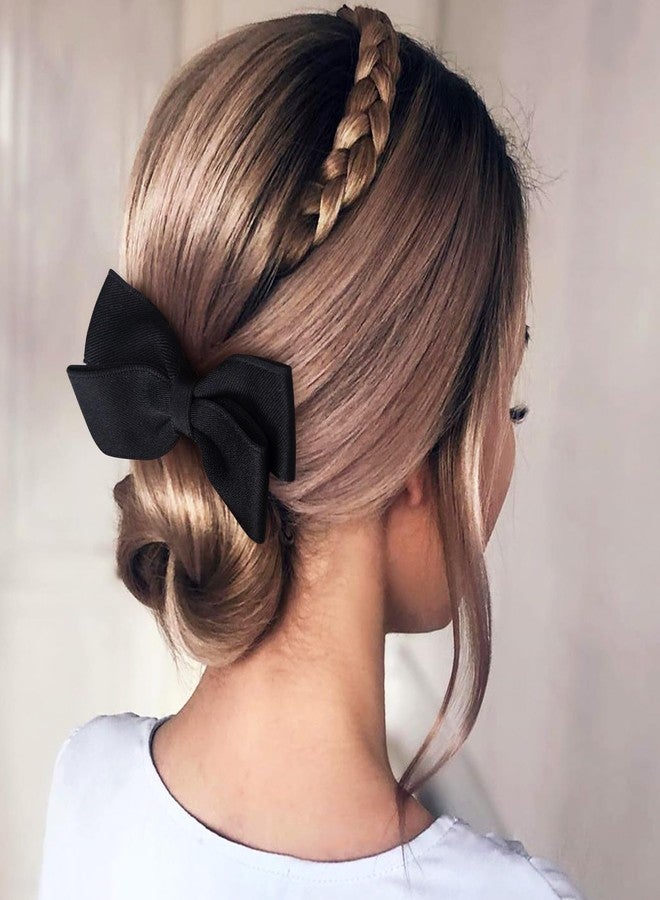 CustomyLife 6pcs Silk Bow Scrunchies Black Red White Bowknot Hair Ties Ropes Elastic Bands Ponytail Holder Wedding Halloween Christmas Bachelorette Party Accessories for Thick Long Hair Women Teen - Image 4